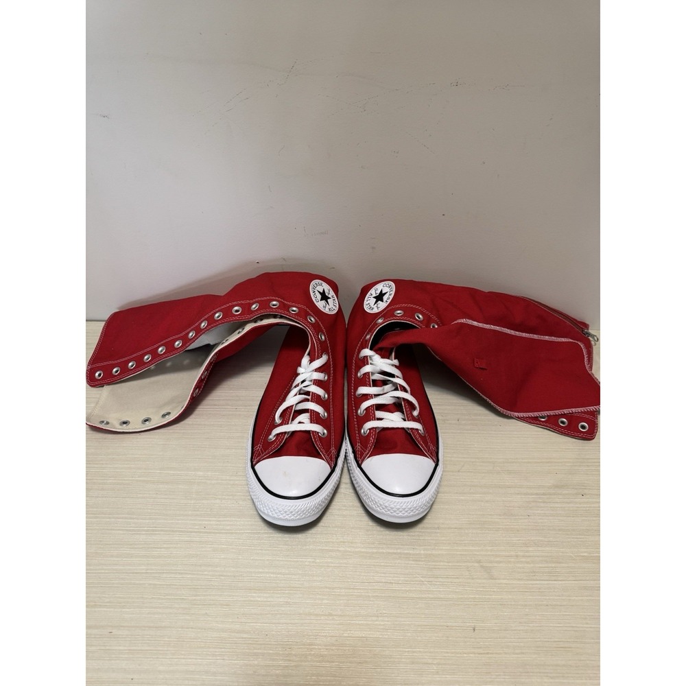 Converse Chuck Taylor All Star XX-Hi Knee High Zip Shoes Red Men' Sz 13.‎